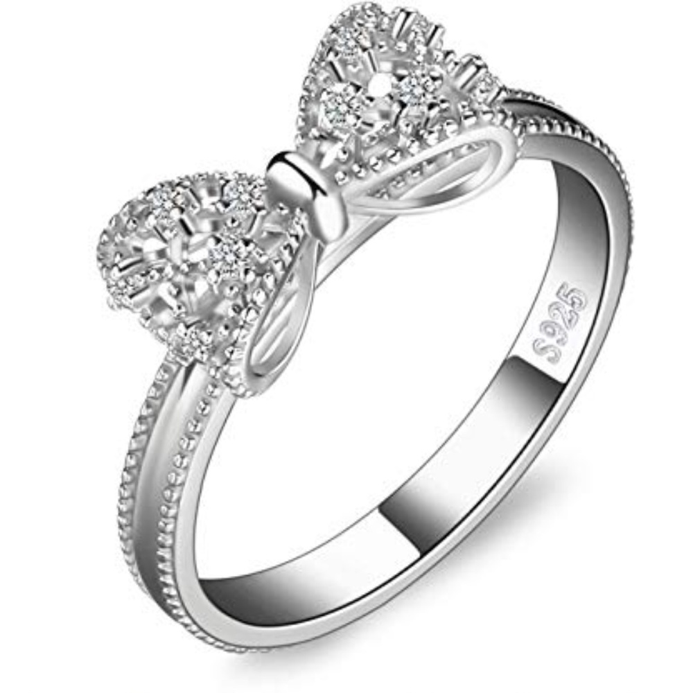 🎀 Anniversary Bow Sterling Silver Ring 💍 - Picture 4 of 8